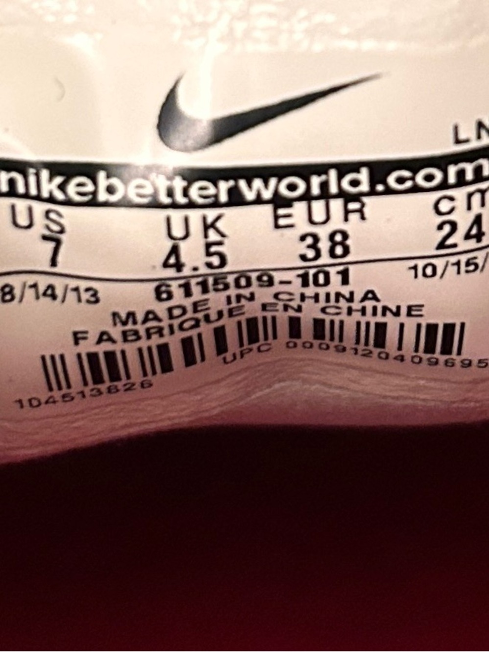 Nike FI Impact Golf Shoes, White / Grey / Vivid Pink, Women SIZE 7 US - 612661 - Picture 8 of 8